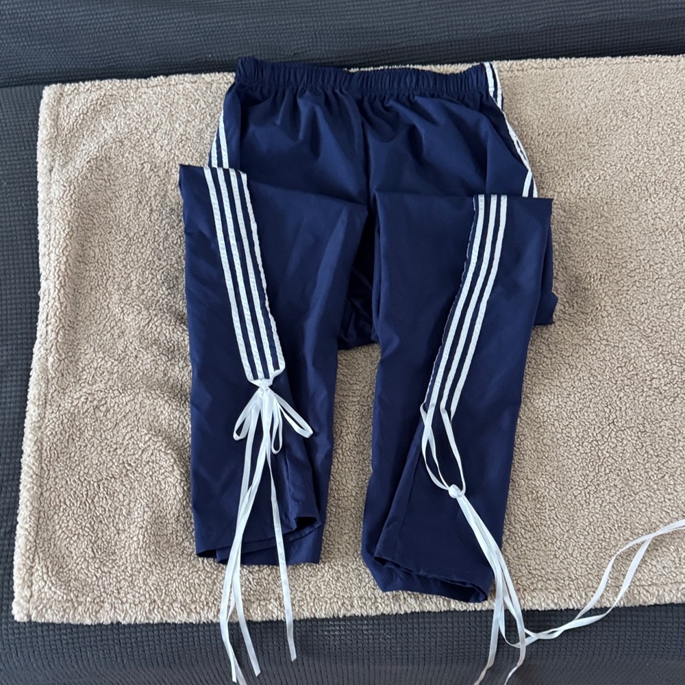 SHEIN Navy Blue Kids Joggers with White Stripes
